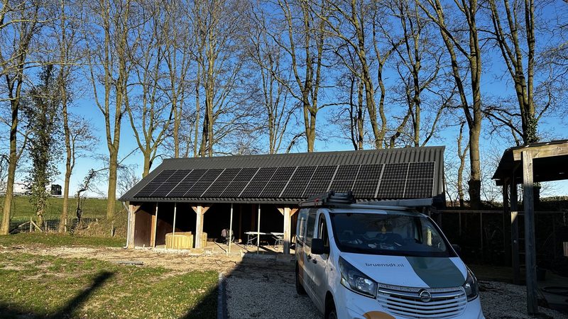 Zonnige installatie op bijgebouw in Wilp